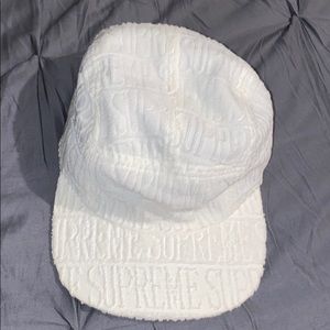 Supreme NYC white Terrycloth Camp Hat